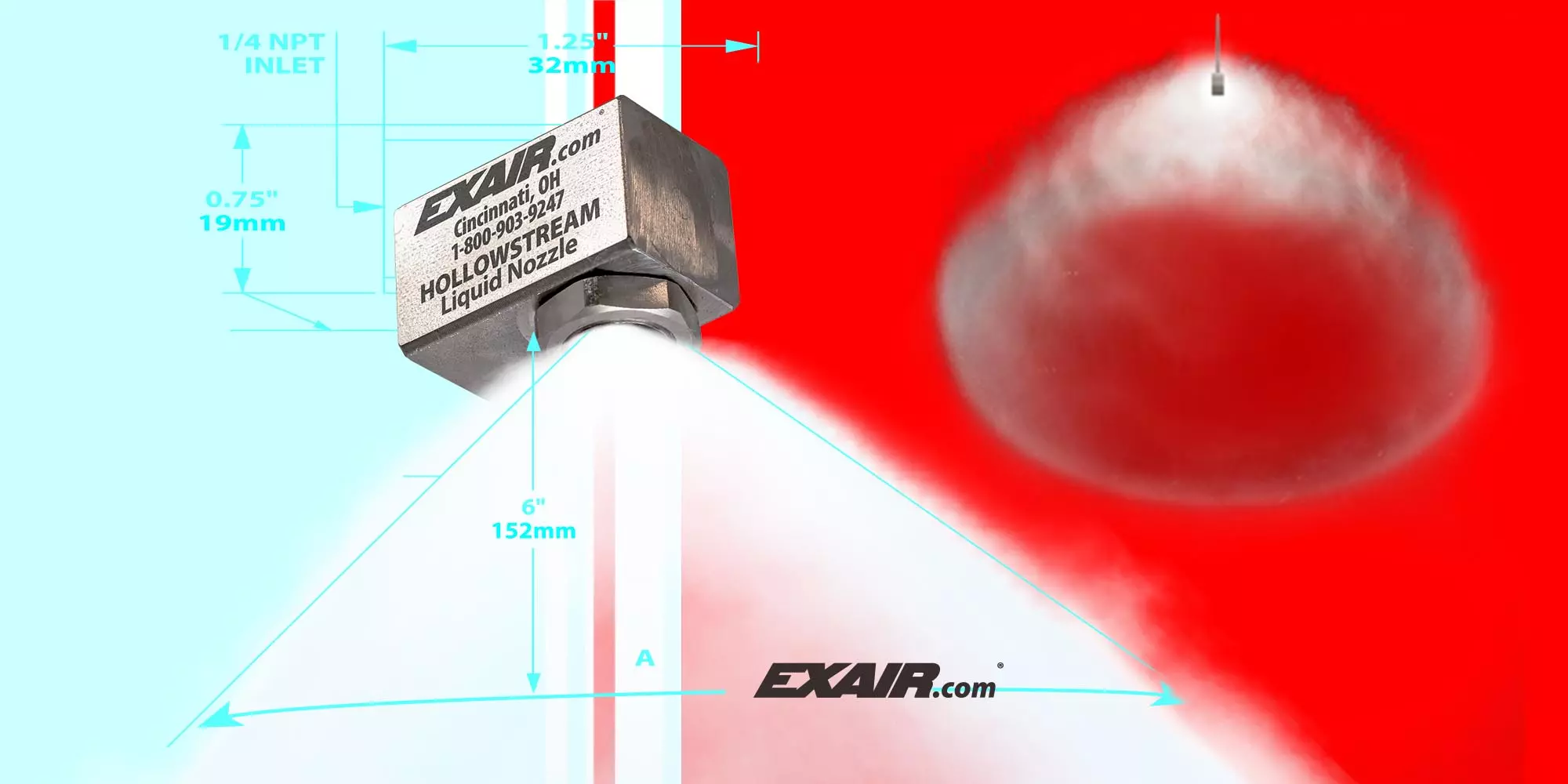 HollowStream Cone Liquid Atomizing Nozzles