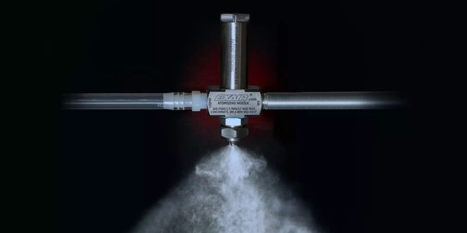No Drip Siphon Fed Air Atomizing Spray Nozzle